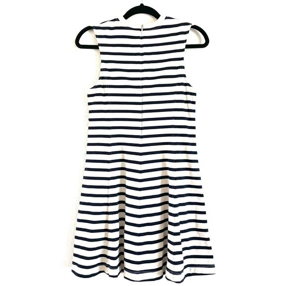 T By Alexander Wang Women’s B&W Striped Cotton Mini Dress Fit & Flare - Picture 3 of 11